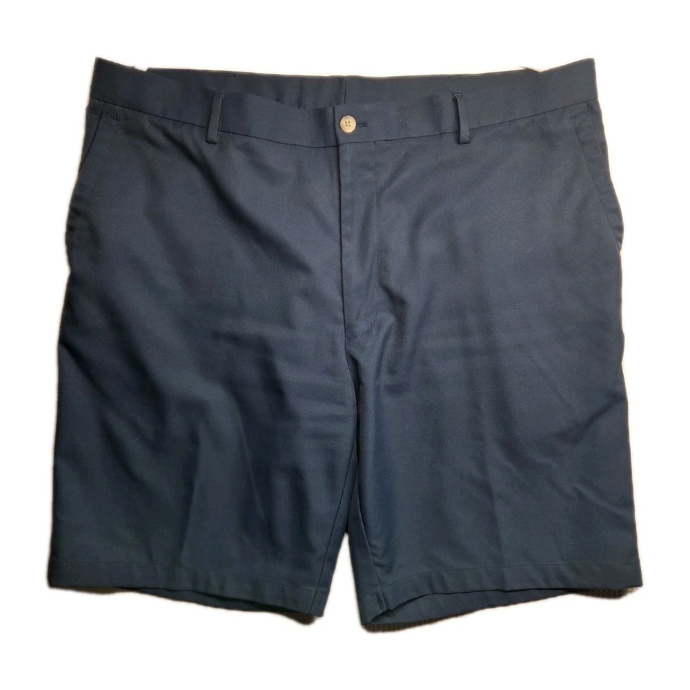 Peter Millar Salem Performance Shorts Men's 38 Navy Blue Golf Flat Front